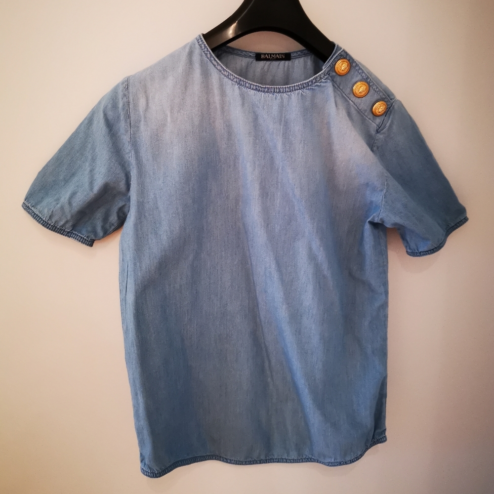 💯Authentic Balmain Denim T-Shirt